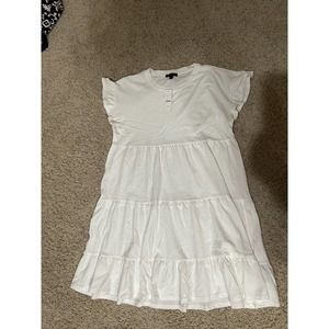 J. Crew White Tiered Swing Dress NWT